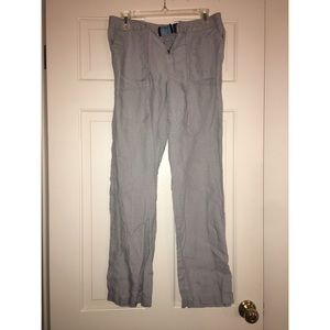 grey linen pants